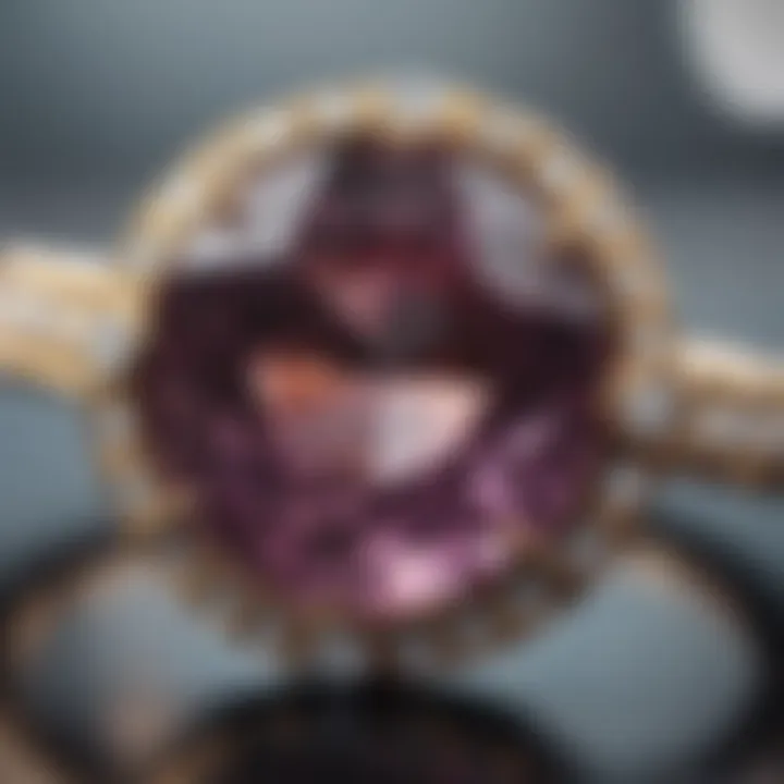 Close-up of a stunning gemstone ring