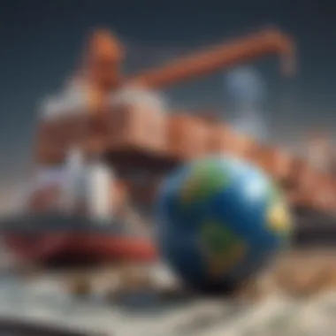 International Trade Dynamics Visual of international trade dynamics affecting global economics.
