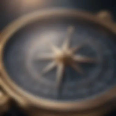Guiding Compass of Purpose A compass guiding towards purpose