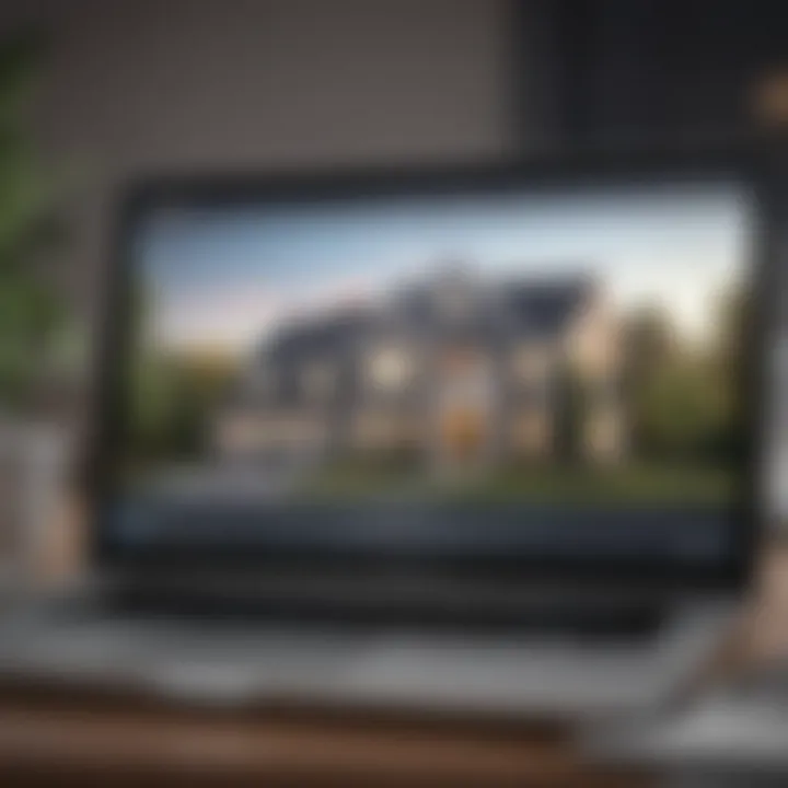 Online real estate course on a laptop