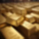 Golden bars symbolizing wealth and investment potential