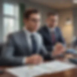 Illustration depicting the roles of accountants in financial reporting