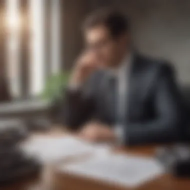 Contemplation of Contractual Obligations A person contemplating a contract, reflecting on obligations