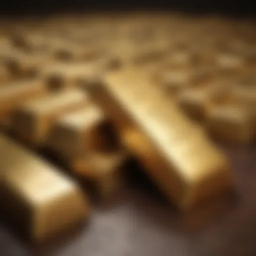 Gold bullion bars representing wealth and stability